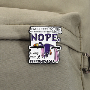 Je suis assez résistante, mais parfois mon corps dit non, épingles en émail, broche pour vivre avec la fibromyalgie, vente en gros - Product Image 3