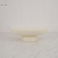 Vente en gros de meubles d'intérieur nordiques de style moderne Mobilier de maison scandinave Table basse ronde blanche en fibre de verre pour le salon