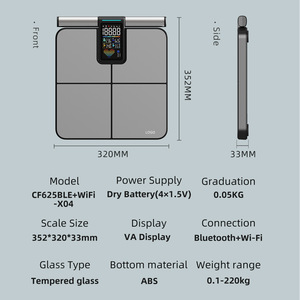 Báscula Inteligente de Grasa Corporal Única CF625BLEWIFI X04 con Pantalla LCD, Bluetooth, Wifi, Sensor de Alta Precisión y Funcionamiento con Batería - Product Image 4