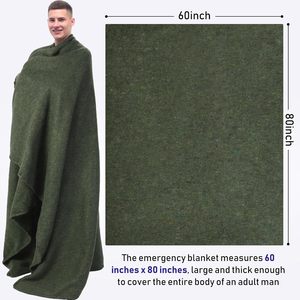 Chống cháy polyester len uốn cong sơ cứu chăn ngoài trời ấm cắm trại chăn - Product Image 3