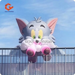 Iluminación LED inflable Tom Cat mascota de dibujos animados personaje de <span class=keywords><strong>película</strong></span> inflable gigante para decoración exterior - Product Image 3