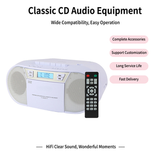 Boombox portable personnalisé avec lecteur CD et cassette, Bluetooth, USB, AUX, radio FM, télécommande et double haut-parleur pour l'étude, le travail, l'extérieur et la maison - Product Image 1