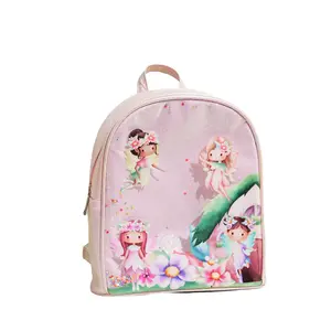 New Fashion PU Leather Kids Glitter Powder Backpack Cute Cartoon Schoolbag Backpack for Students Kids