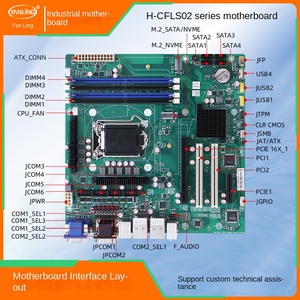 Tùy chỉnh điều khiển công nghiệp Bo mạch chủ cfls02 z390 ATX 6/8/9 thế hệ Corei3/i5/i7 cho máy tính để bàn New Intel Chipset - Product Image 4