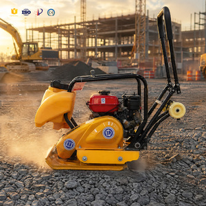 Compacteur à plaque professionnel Gx160 à essence 90 kg pour travaux lourds de construction routière avec système d'irrigation - Product Image 6