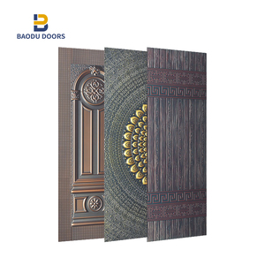 BOWDEU DOORS panneau de peau de porte en acier laminé à froid décoratif sécurité extérieur antivol porte allemagne usine en gros - Product Image 4