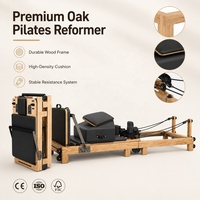 Reformer de Pilates pliable en bois de chêne fabriqué en usine pour club, studio, domicile et entraînement de réadaptation
