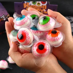 halal 15g fun earth eye soft candy net red snack eyeball gum wholesale eyeball gummy candy