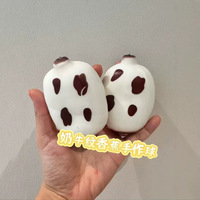 Mini-ballon anti-stress en forme de banane, motif lait, fait main, à rebond lent, jouet sensoriel à presser, boîte mystère, vente en gros