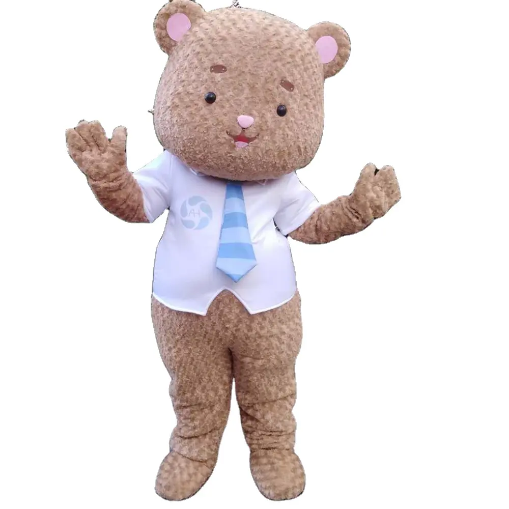 Cute Adult Plush Teddy Bear Mascot Costumes Company Activity Teddy Bear Cartoon Costume