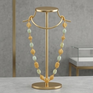 Collar Mala de Plata 925 con Piedra Verde Antigua, Cadena Larga Tradicional, Joyería Étnica Hecha a Mano para Mujer, para Fiestas - Product Image 4