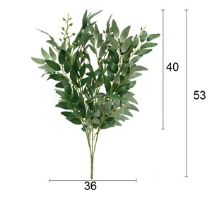 QSLH-ALE814 Fleur De Soie De Décoration de Feuille De <span class=keywords><strong>Saule</strong></span> Branche Artificielle <span class=keywords><strong>Feuilles</strong></span> De <span class=keywords><strong>Saule</strong></span> - Product Image 2