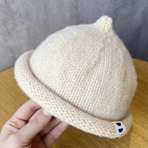Gorro Infantil Estilo Ecológico Otoño/Invierno, Gorro <span class=keywords><strong>de</strong></span> Punto Jacquard con Diseño <span class=keywords><strong>de</strong></span> Calabaza, <span class=keywords><strong>Porta</strong></span> Chupetes, Detalle <span class=keywords><strong>de</strong></span> Botones, Gorro Unisex Moderno <span class=keywords><strong>de</strong></span> Mezcla <span class=keywords><strong>de</strong></span> <span class=keywords><strong>Lana</strong></span> - Product Image 6