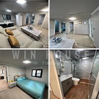 Maison préfabriquée en conteneur extensible sur mesure de 20 pieds ou 40 pieds, étanche, portable, avec cuisine indépendante