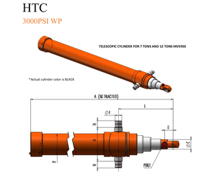 Cilindro Idraulico su Misura Secondo Disegni per Rimorchi Ribaltabili - Product Image 4