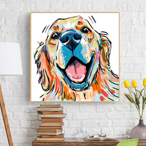 5D Diamond Painting Full Diamond Painting mosaico animale diamante ricamo cane sorridente <span class=keywords><strong>foto</strong></span> per pittura personalizzata - Product Image 6