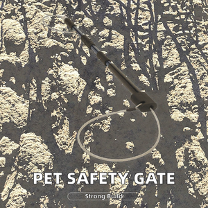 Hondenluxe roestvrijstalen vierkante veiligheidshek van hoge kwaliteit met één raam, schuifbaar en intrekbaar trapontwerp - Product Image 2