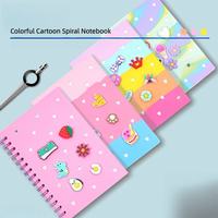 Ensemble de carnets A5 créatifs et tendance de haute qualité, avec boucle cœur mignonne et simple, personnalisable, à spirale, imprimé, à feuilles mobiles, pour l'écriture scolaire