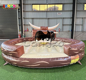 Máquina de Toro Mecánico para Jardín, Juegos de Carnaval, Hpfburg, Toro Mecánico de Rodeo con Colchón <span class=keywords><strong>Inflable</strong></span> de 5m - Product Image 2
