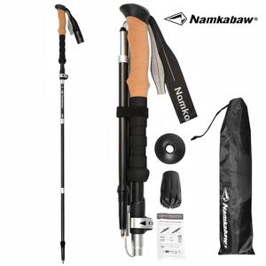 Bastón <span class=keywords><strong>de</strong></span> Trekking <span class=keywords><strong>de</strong></span> Fibra <span class=keywords><strong>de</strong></span> Carbono 3K, Bastón <span class=keywords><strong>de</strong></span> Senderismo Plegable Ultraligero <span class=keywords><strong>de</strong></span> 5 Secciones con Bloqueo Rápido para Excursionismo - Product Image 6