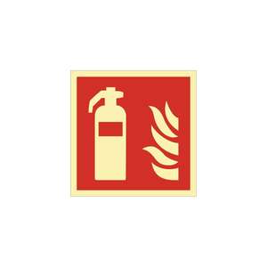 Symbole de sécurité incendie DIN EN ISO 7010 L200xW200 mm extincteur plastique - Product Image 1