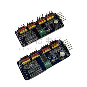PCA9685 บอร์ดไดรเวอร์เซอร์โว PWM 16 ช่อง โมดูลอินเทอร์เฟซ IIC สำหรับการควบคุมหุ่นยนต์ - Product Image 1