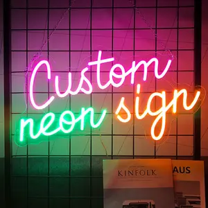 Design gratuito NO MOQ personalizzato acrilico Led loghi lettere luce insegna al Neon personalizzata per buon compleanno LED segno Home Party Decor