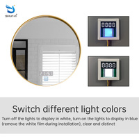 SHUNYI 12V 5A 60W Interrupteur à capteur tactile unique pour miroir avec contrôle de lumière monochrome ou CCT et minuterie