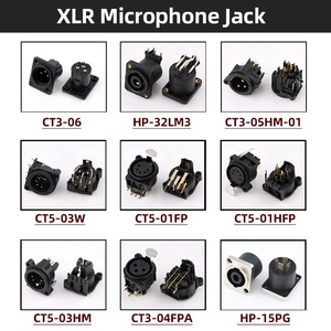 3 pin nữ XLR ổ cắm <span class=keywords><strong>video</strong></span> kết nối Microphone nữ ổ cắm mini 3 pin Bảng điều chỉnh núi XLR nối - Product Image 5