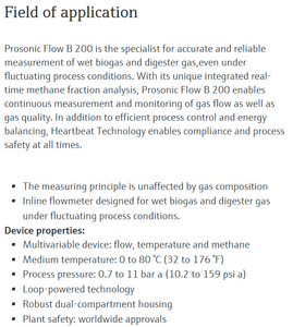 Débitmètre ultrasonique Proline Prosonic B 200 d'origine E+H pour la mesure du débit de gaz à basse pression - Product Image 4