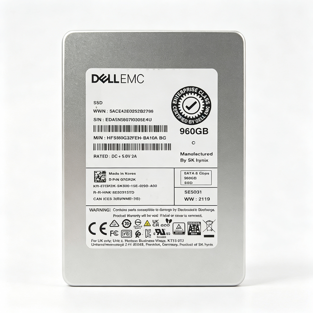 Used 960GB SATA 6Gb/s Enterprise SSD 2.5 Inch Internal with 8MB Cache for Server