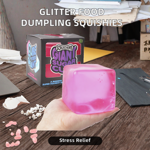 Balle sensorielle anti-stress en forme de glaçon coloré, faite à la main en plastique/EVA/TPR, à rebond lent, unisexe pour enfants - Product Image 5