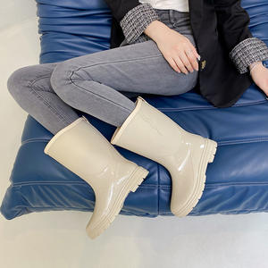 <span class=keywords><strong>Stivali</strong></span> da Pioggia in PVC alla Moda per Donne, Scarpe Impermeabili in Colori Vivaci con Proprietà Antiscivolo per l'Estate - Product Image 5