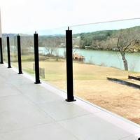 Poteau de balustrade en verre et acier inoxydable pour terrasse et balcon