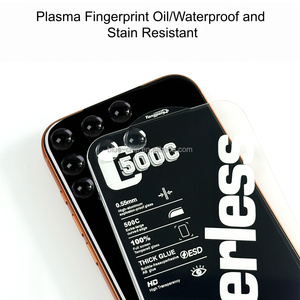 Protection d'écran en verre trempé ESD transparent intégral 0,55 mm avec bord incurvé 500C sans cadre pour <span class=keywords><strong>iPhone</strong></span> 17 <span class=keywords><strong>Pro</strong></span> <span class=keywords><strong>Max</strong></span> 16 15 (Lot de 10 + 1) - Product Image 2