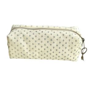 Trousse à crayons simple et transparente en tissu à motifs floraux, sans fermeture, grande capacité, design attrayant, pour l'école et le bureau, idéale pour les jeunes filles. - Product Image 1