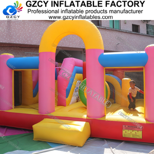 Château gonflable commercial personnalisé avec toboggan aquatique, couleurs classiques, en PVC, facile à installer, à vendre - Product Image 5