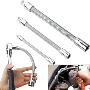 Kunci Soket Fleksibel dengan Batang Ekstensi 1/2" 1/4" 3/8" Drive Ratchet Baja Krom Vanadium - Product Image 4