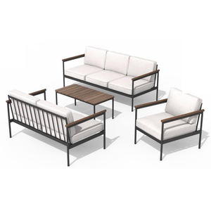 Modern Outdoor Hot Sale <b>Garden</b> Aluminum Furniture Patio <b>Sofas</b> Table Chair Aluminum <b>Garden</b> <b>Sofa</b> Set - Product Image 1