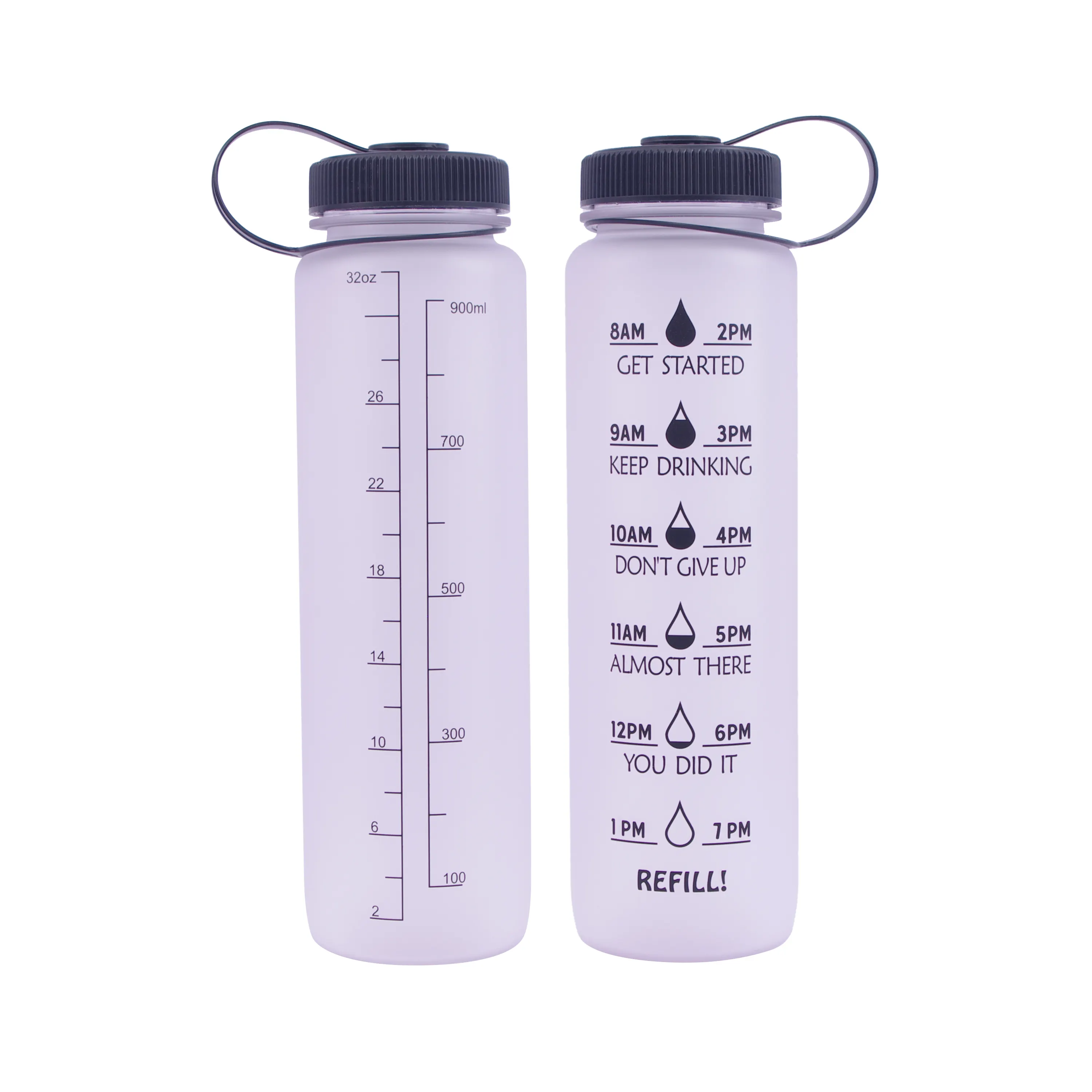 Bouteille d'eau de sport à grande bouche en plastique Tritan Classic personnalisable sans BPA