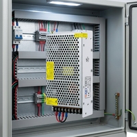 Alimentation à découpage CA/CC 85-240V, sortie unique 12V 16.5A, boîtier métallique, convertisseur de puissance pour équipement industriel
