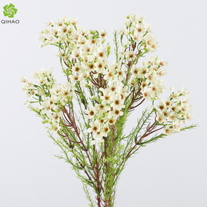 Nouvelles fleurs artificielles d'hiver en soie de 80 cm, haute simulation, pour décoration intérieure et accessoires de mariage, couleurs bleu, rose, violet, blanc, jaune - Product Image 5