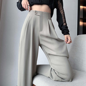 Pantaloni a Vita Alta da Donna per Completo Primavera Estate Nuovi Pantaloni a Gamba Larga Eleganti Casual da Ufficio - Product Image 1