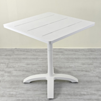 Mesa de comedor de aluminio cuadrada y redonda ligera moderna para exteriores, Metal duradero para jardín pequeño, restaurante, Bistro, Coffee Villas