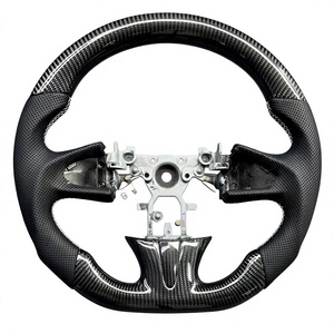 Volant personnalisé en fibre de carbone véritable pour Infinit/i Q50 Q50S Red <span class=keywords><strong>Sport</strong></span> 400 2014 2015 2016 2017 2018 2019 <span class=keywords><strong>2020</strong></span> 2021 - Product Image 1