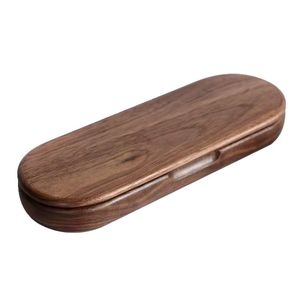 Boîte à crayons en bois massif de noyer noir, boîte de rangement de bureau, porte-stylos en bois massif, boîte de rangement pour couverts, baguettes et cuillères - Product Image 2