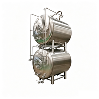 Réservoir à bière horizontal Brite de 4500 L, empilable, multicouche, en acier inoxydable 304, équipement de brasserie haute capacité