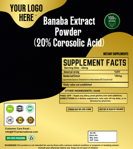 20% ácido corosólico EXTRACTO DE Banaba en polvo extracto de hoja de Banaba orgánico de tipo Extracto de hierbas de la India - Product Image 2