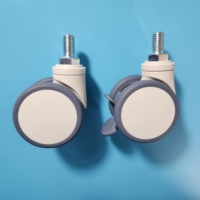 Roue médicale à tige filetée M12 de 4 pouces pour chariot et lit d'hôpital