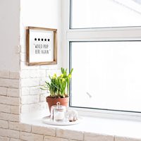 Rustieke Blanks Board Met Brief Frame Badkamer Teken Kak Thuis Houten Opknoping Plaque Houten Borden